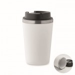 Vaso doble pared con revestimiento de cerámica en el interior 350ml color blanco