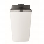 Vaso doble pared con revestimiento de cerámica en el interior 350ml color blanco cuarta vista