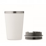 Vaso doble pared con revestimiento de cerámica en el interior 350ml color blanco sexta vista