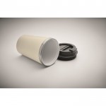 Vaso doble pared con revestimiento de cerámica en el interior 350ml color beige vista fotografía tercera vista
