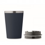 Vaso doble pared con revestimiento de cerámica en el interior 350ml color azul marino sexta vista