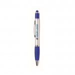 Bolígrafo con parte superior de función antiestrés tinta azul color azul real vista de impresión