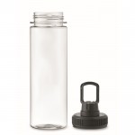 Botella transparente de RPET con tapa y asa de transporte 750ml color negro quinta vista