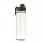 Botella transparente de RPET con tapa y asa de transporte 750ml color negro septima vista