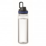 Botella transparente de RPET con tapa y asa de transporte 750ml color azul tercera vista
