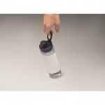 Botella transparente de RPET con tapa y asa de transporte 750ml color azul vista fotografía cuarta vista