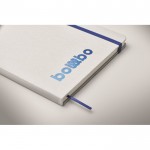 Libreta con banda elástica y marca páginas a color páginas a rayas A5 color azul vista fotografía