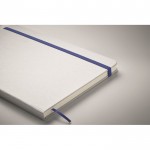 Libreta con banda elástica y marca páginas a color páginas a rayas A5 color azul vista fotografía segunda vista