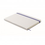 Libreta con banda elástica y marca páginas a color páginas a rayas A5 color azul sexta vista