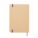 Libreta de cartón con banda y marca páginas a color hojas a rayas A5 color azul quinta vista