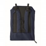 Mochila de cierre roll top con tira reflectante e impermeable 15'' color azul novena vista