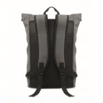 Mochila de cierre roll top con tira reflectante e impermeable 15'' color gris oscuro segunda vista