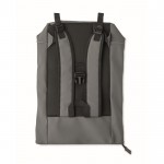 Mochila de cierre roll top con tira reflectante e impermeable 15'' color gris oscuro novena vista