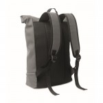 Mochila de cierre roll top con tira reflectante e impermeable 15'' color gris oscuro decima vista