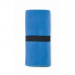 Toalla deportiva de microfibra con correa para cierre 200 g/m2 color azul segunda vista