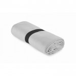 Toalla deportiva de microfibra con correa para cierre 200 g/m2 color gris tercera vista
