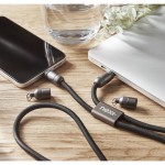 Lanyard para colgar el móvil con cable de carga incluido 60 W color negro segunda vista bodegón 2