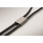 Lanyard para colgar el móvil con cable de carga incluido 60 W color negro vista fotografía quinta vista