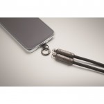 Lanyard para colgar el móvil con cable de carga incluido 60 W color negro vista fotografía septima vista