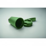 Vaso de doble pared para llevar con correa de RPET 300ml color verde oscuro
