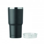 Vaso de acero inoxidable con tapa con orificio deslizante 500ml color negro sexta vista