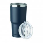 Vaso de acero inoxidable con tapa con orificio deslizante 500ml color azul marino