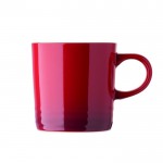 Taza de cerámica con degradado de color e interior blanco 290ml color rojo sexta vista