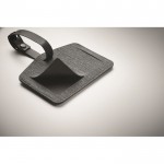 Etiqueta de equipaje de PU y RPET para dispositivos Apple® color negro vista fotografía septima vista