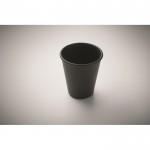 Vaso reutilizable de una sola pared hecho de maíz 200ml color negro vista fotografía segunda vista