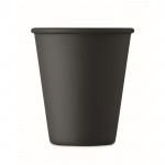 Vaso reutilizable de una sola pared hecho de maíz 200ml color negro tercera vista