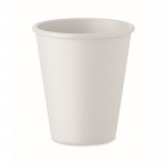 Vaso reutilizable de una sola pared hecho de maíz 200ml color blanco