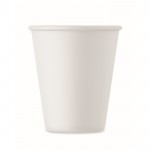 Vaso reutilizable de una sola pared hecho de maíz 200ml color blanco tercera vista