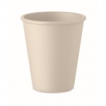 Vaso reutilizable de una sola pared hecho de maíz 200ml color beige