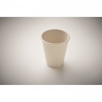 Vaso reutilizable de una sola pared hecho de maíz 200ml color beige vista fotografía segunda vista