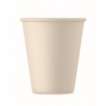 Vaso reutilizable de una sola pared hecho de maíz 200ml color beige tercera vista