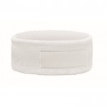 Cinta de ejercicio para la cabeza con parche personalizable color blanco