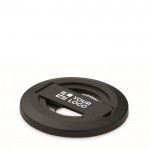 Soporte circular magnético para iPhone® con un abrebotellas incluido color negro vista de impresión