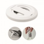 Soporte circular magnético para iPhone® con un abrebotellas incluido color blanco