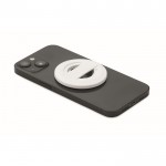 Soporte circular magnético para iPhone® con un abrebotellas incluido color blanco tercera vista