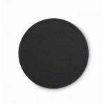 Posavasos redondo de cuero sintético para personalizar color negro segunda vista