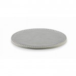 Posavasos redondo de cuero sintético para personalizar color gris oscuro