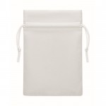 Bolsita de cuerdas pequeña unicolor para regalo de RPET 20x30cm color blanco segunda vista
