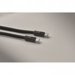 Lanyard para móvil con cable de carga y transferencia de datos color negro vista fotografía cuarta vista