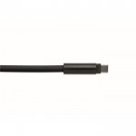 Lanyard para móvil con cable de carga y transferencia de datos color negro decima vista