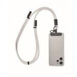 Lanyard para móvil con cable de carga y transferencia de datos color blanco segunda vista