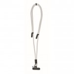 Lanyard para móvil con cable de carga y transferencia de datos color blanco tercera vista