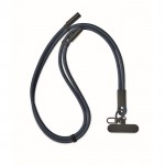 Lanyard para móvil con cable de carga y transferencia de datos color azul marino