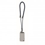 Lanyard para móvil con cable de carga y transferencia de datos color azul marino