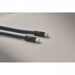 Lanyard para móvil con cable de carga y transferencia de datos color azul marino vista fotografía cuarta vista