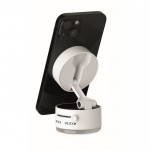 Soporte magnético para teléfono con posibilidad de carga color blanco quinta vista